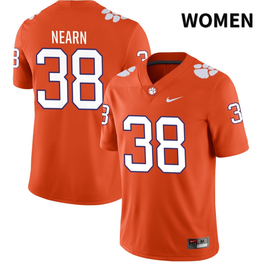Women's Clemson Tigers Peter Nearn #38 College Orange NIL 2022 NCAA Authentic Jersey Stability FQM00N2Y